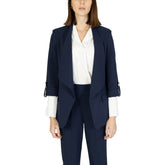 Rinascimento Blue Polyester Blazer